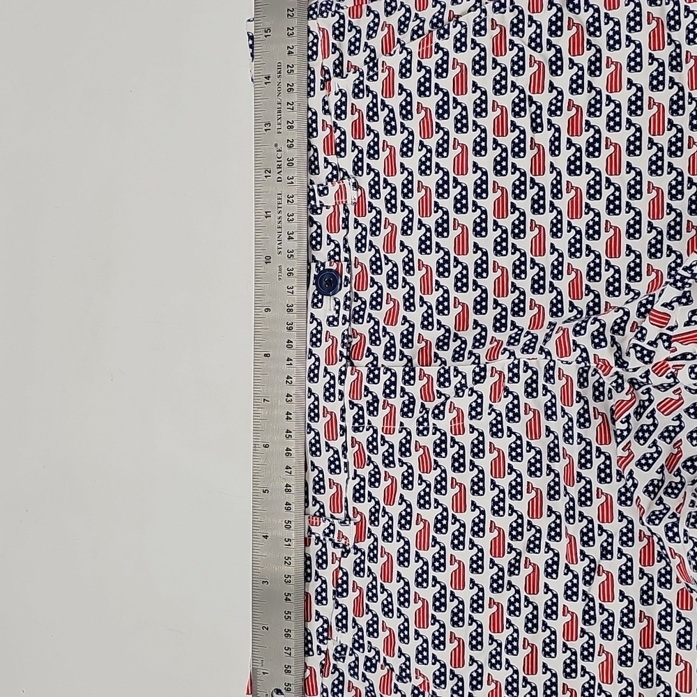 Vineyard Vines Red White Blue Patriotic USA Whale Shorts Stars Stripes Size 2 - Picture 6 of 8